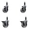 Service Caster 4'' Semi Steel Wheel Swivel 1'' Expanding Stem Caster Set 2 Brakes, 4PK SCC-EX20S414-SSS-2-PLB-2-1 - alternate 1